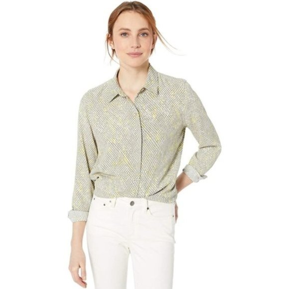 NWT Equipment Essential Snake Print Button Blouse M - Picture 4 of 16